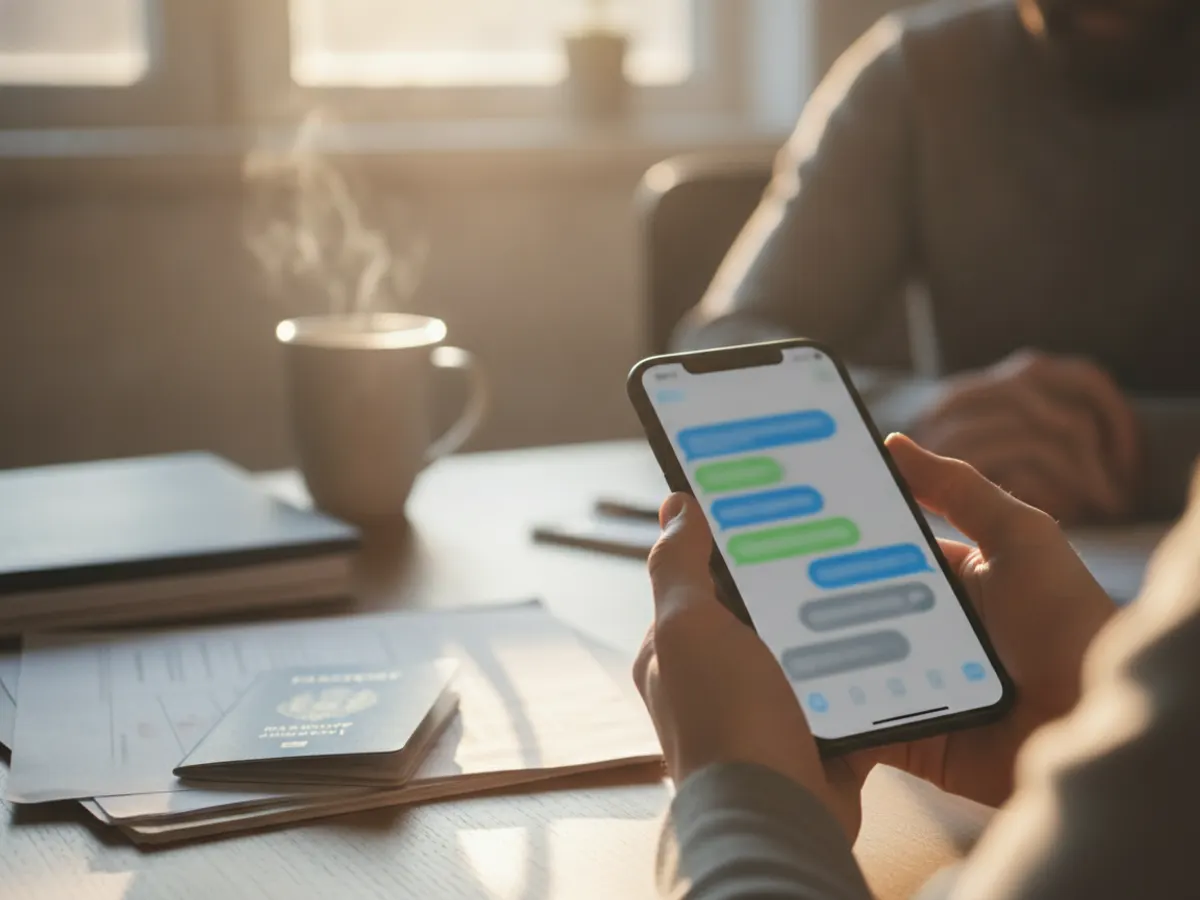 Consulta de visa por WhatsApp desde el teléfono
